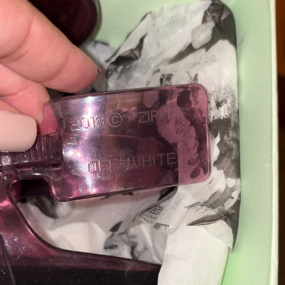 Off-White Purple Transparent Sandals - image 3